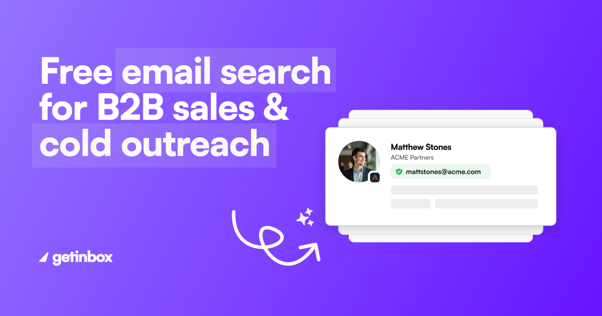 Getinbox | Email Search | Free B2B Email Database